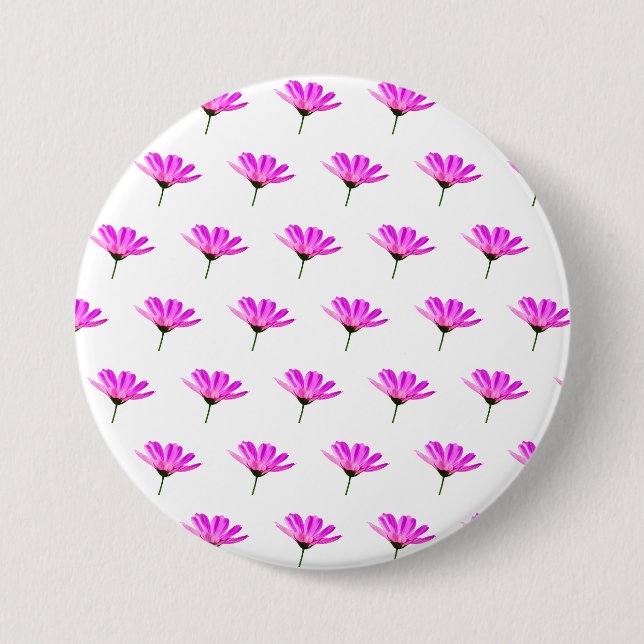 Pink Daisy   3 Inch Round Button (Front)