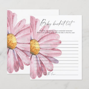 Pink Daisy - Baby bucket list game