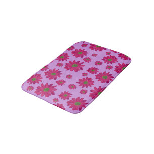 Pink Daisy bath mat