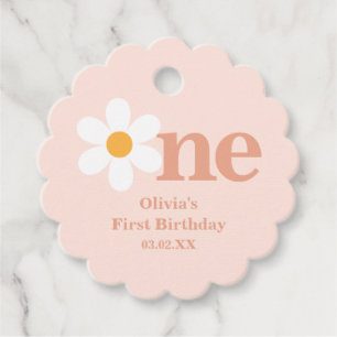 Pink Daisy Birthday Party Favour Tags