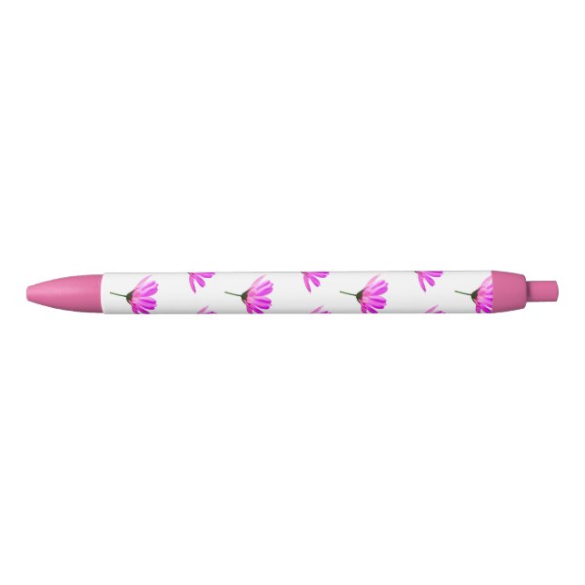 Pink Daisy   Black Ink Pen (Front)