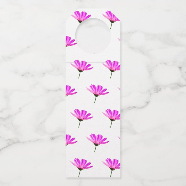Pink Daisy  Bottle Tag (Front)