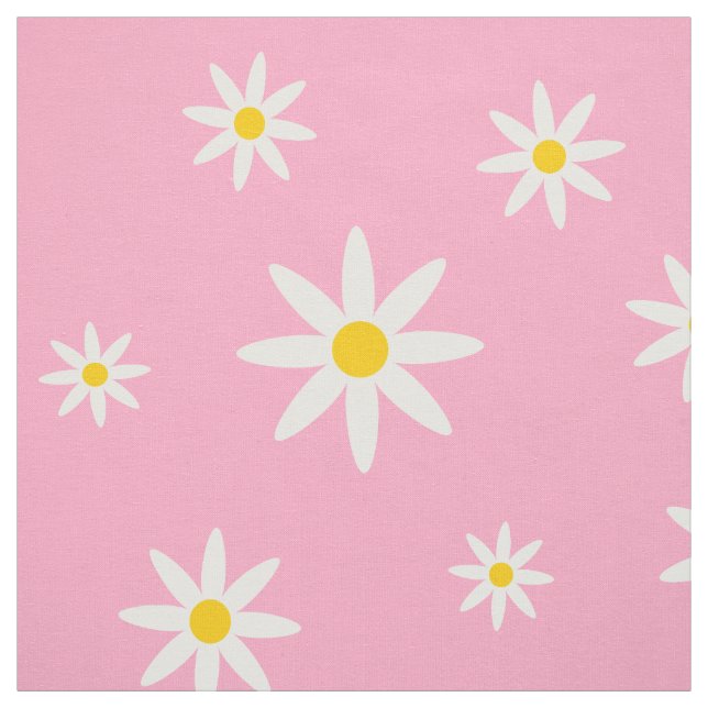 Pink Daisy Fabric (Swatch)