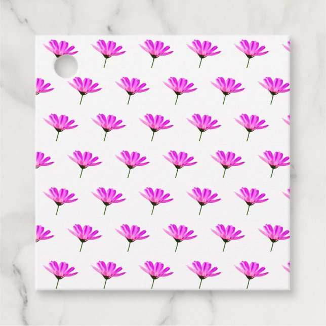 Pink Daisy  Favour Tags (Front)