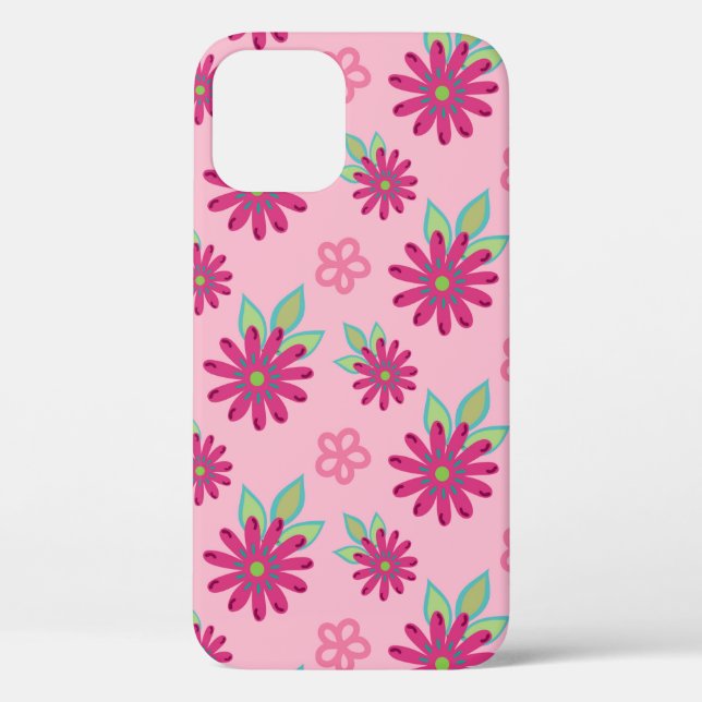 Pink daisy floral seamless patternart, beauty, blo Case-Mate iPhone case (Back)
