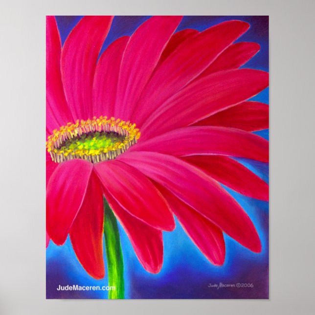 Pink Daisy Flower Art Giclee - Poster (Front)