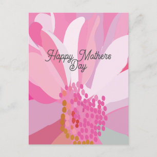 Pink Daisy Flower  Mothers Day Postcard