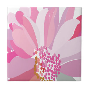 Pink Daisy Flower    Tile