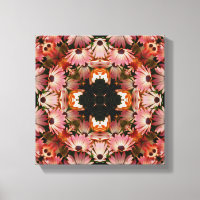 Pink Daisy Flowers Abstract Floral Art 