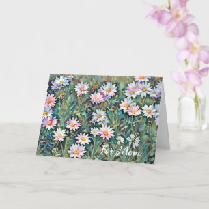 Pink Daisy Flowers Garden Mother's Day Card