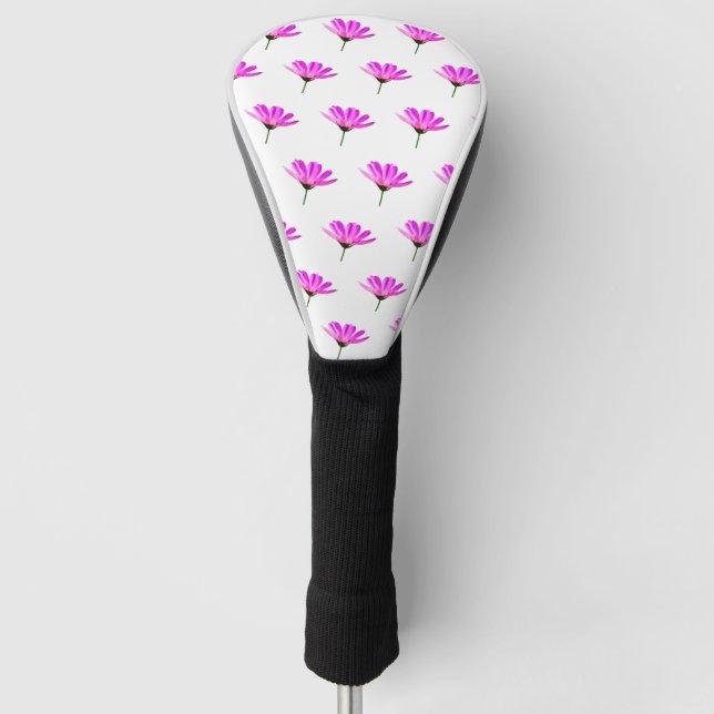 Pink Daisy  Golf Head Cover (Front)