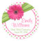 Pink Daisy Green White Polka Dots First Communion