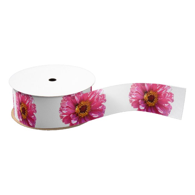 Pink Daisy Grosgrain Ribbon (Spool)