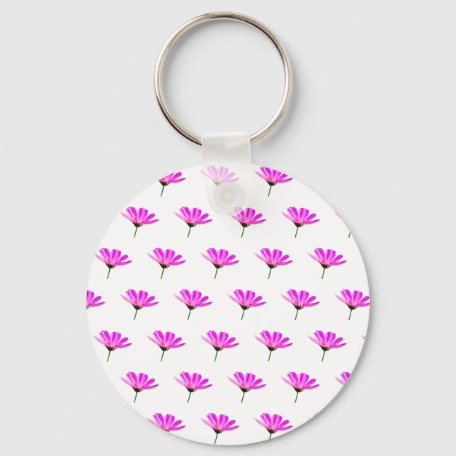 Pink Daisy  Keychain (Front)