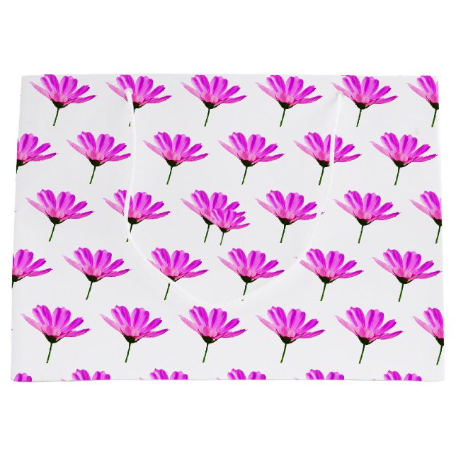 Pink Daisy   Large Gift Bag (Front)