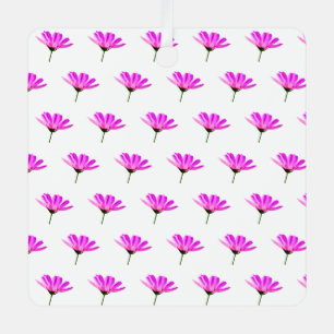 Pink Daisy  Metal Ornament