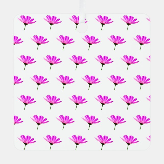 Pink Daisy  Metal Ornament (Front)