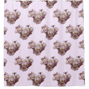 Pink Daisy Mums Heart