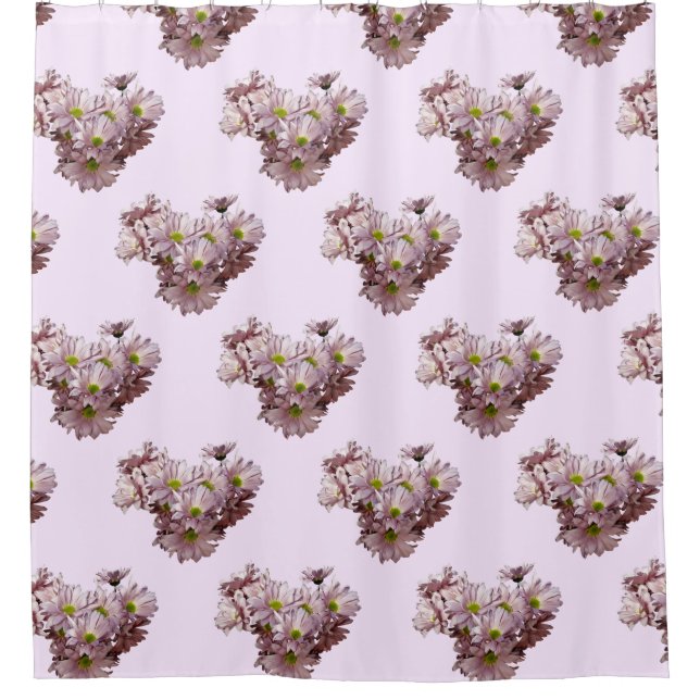 Pink Daisy Mums Heart (Front)