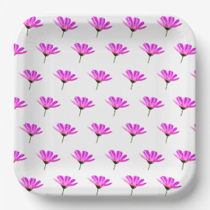 Pink Daisy  Paper Plate