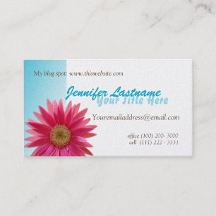 Pink Daisy Personal Business Card