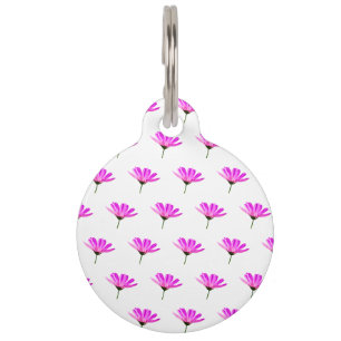 Pink Daisy Pet Tag