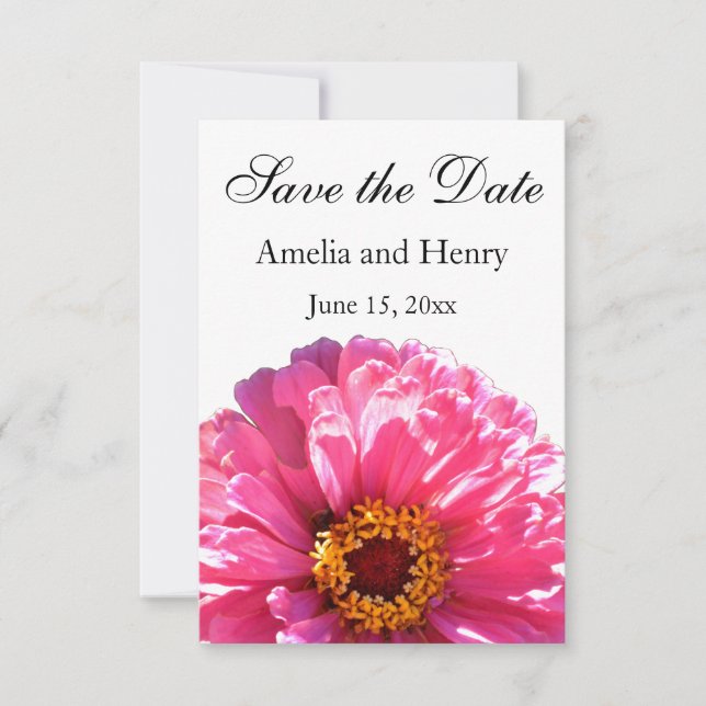 Pink Daisy  - save the date (Front)