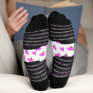 Pink Daisy  Socks