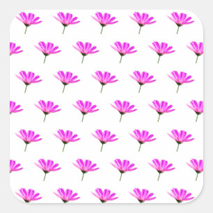 Pink Daisy  Square Sticker