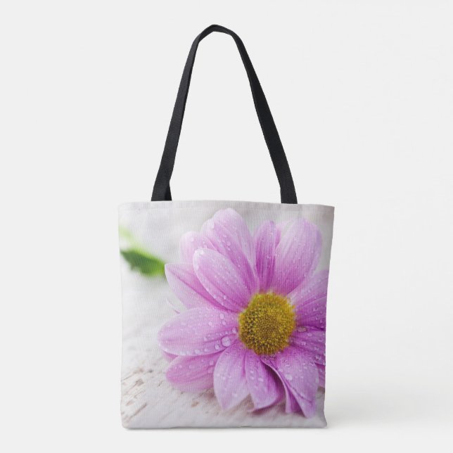 Pink Daisy  Tote Bag (Back)