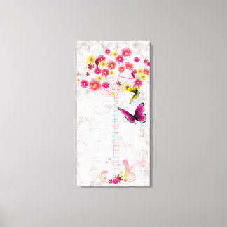Pink Daisy Tree Canvas Print