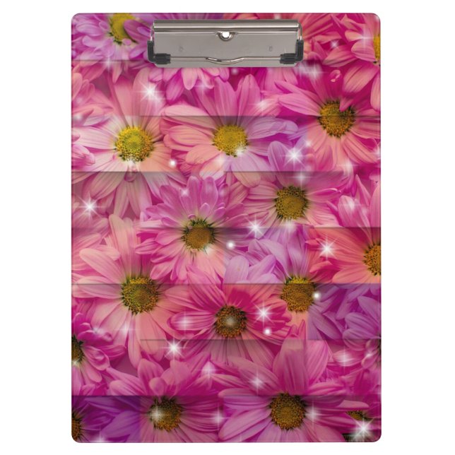 Pink Daisy Weave Clipboard (Front)