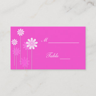 Pink Daisy Wedding Place Card Holders