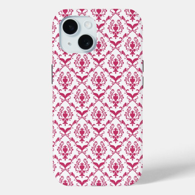 Pink Damask #2 at VictoriaShaylee Case-Mate iPhone Case (Back)