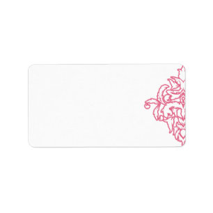 Pink Damask Address Label