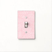 pink damask baby girl nursery bedroom switch plate (In Situ)
