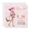 Pink Damask Baby Girl Shower Invitations