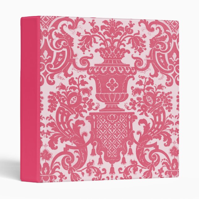 Pink Damask Binder (Front/Spine)
