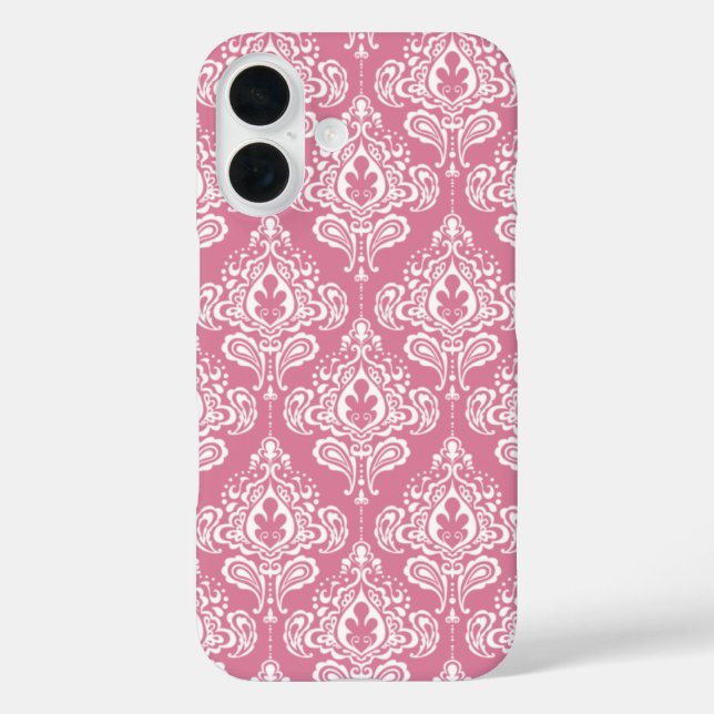 Pink Damask Case-Mate iPhone Case (Back)