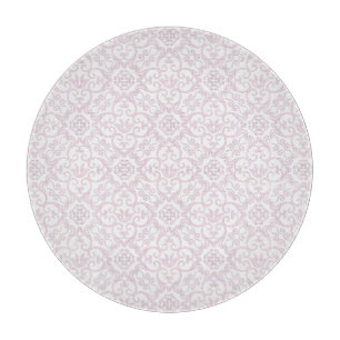 Pink Damask Cutting Board