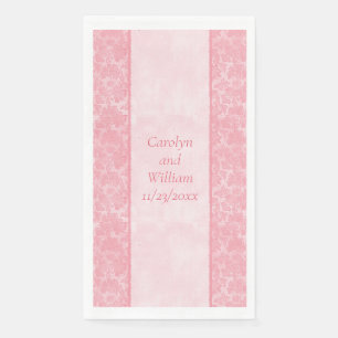 Pink Damask Elegant Wedding Guest Hand Towels Napkin