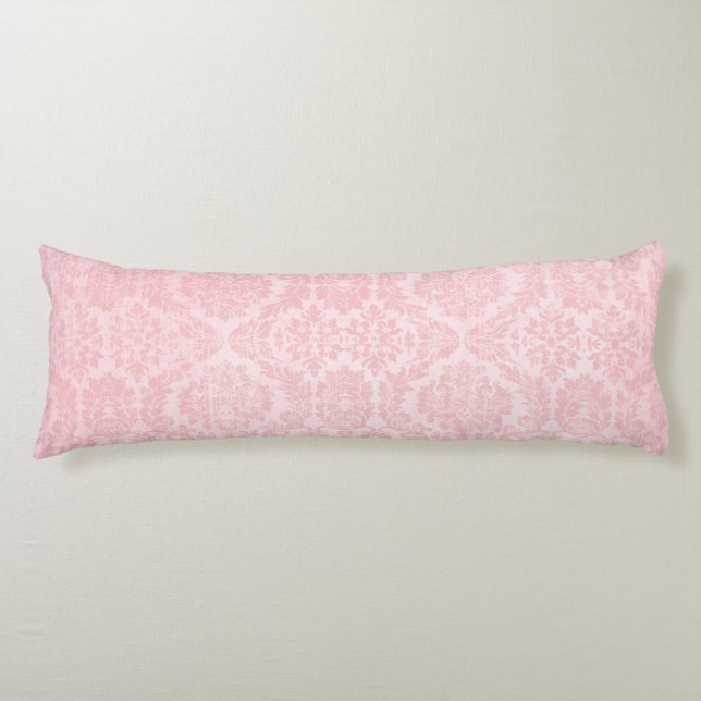 Pink Damask Glam Body Pillow (Front)
