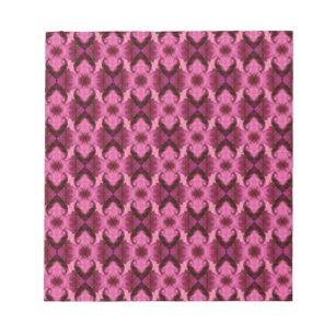 Pink Damask Hearts Notepad