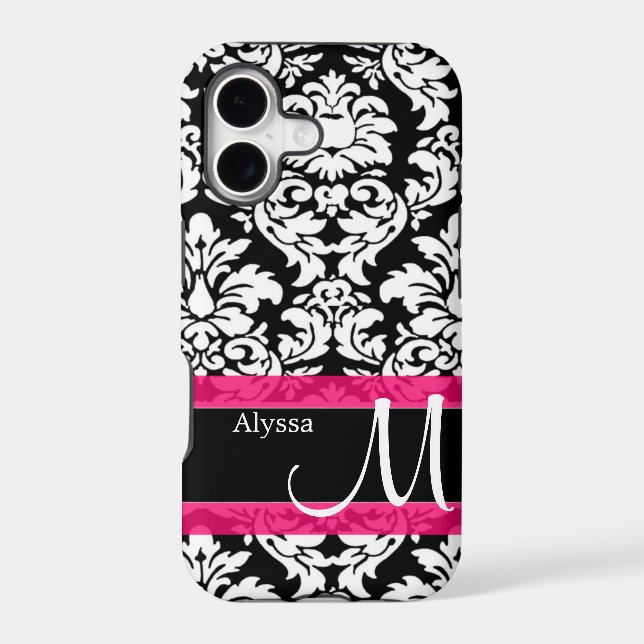 Pink Damask Personalized (Back)
