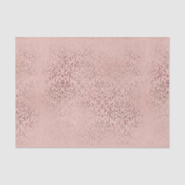 Pink Damask Tissue Paper (Front)