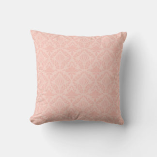 Pink Damask Vintage Elegant Throw Pillow