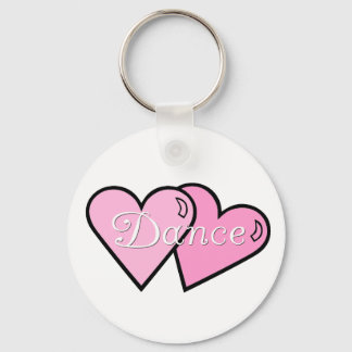 Pink Dance Hearts Keychain
