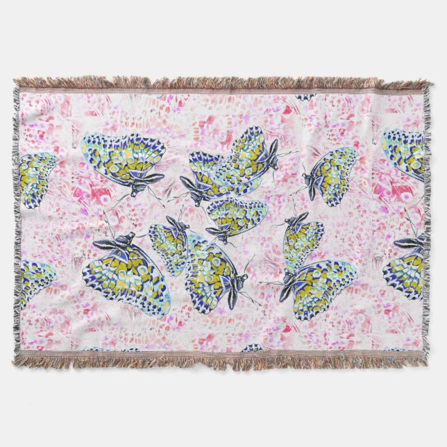 Pink dance throw blanket (Front)