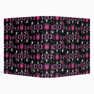 Pink Dancer Patterned Home Decor Binder