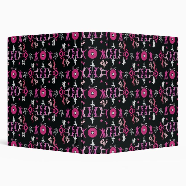 Pink Dancer Patterned Home Decor Binder (Background)